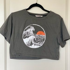 Graphic Tee Crop Top